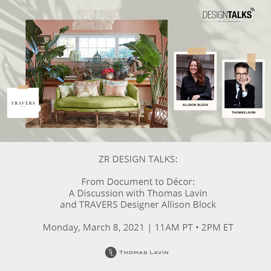 Discussion with Thomas Lavin and TRAVERS Designer Allison Block - News from Laguna Design Center