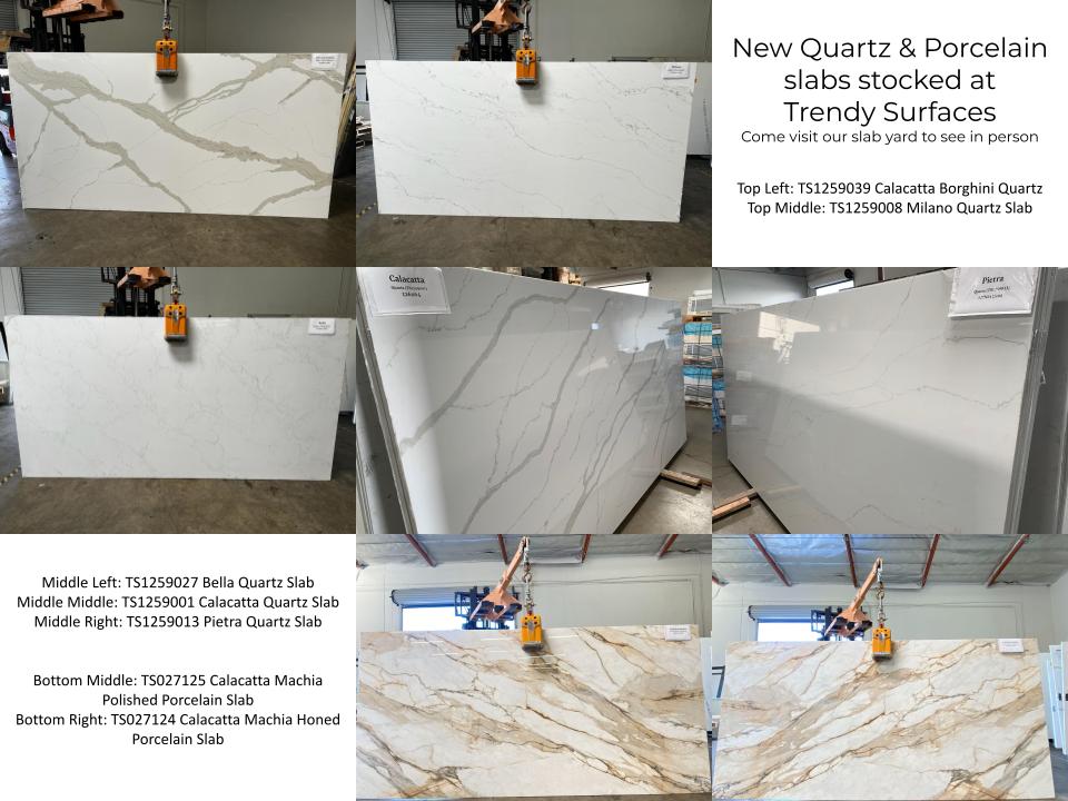 New Quartz & Porcelain Slabs at Trendy Surfaces - News from Laguna Design Center