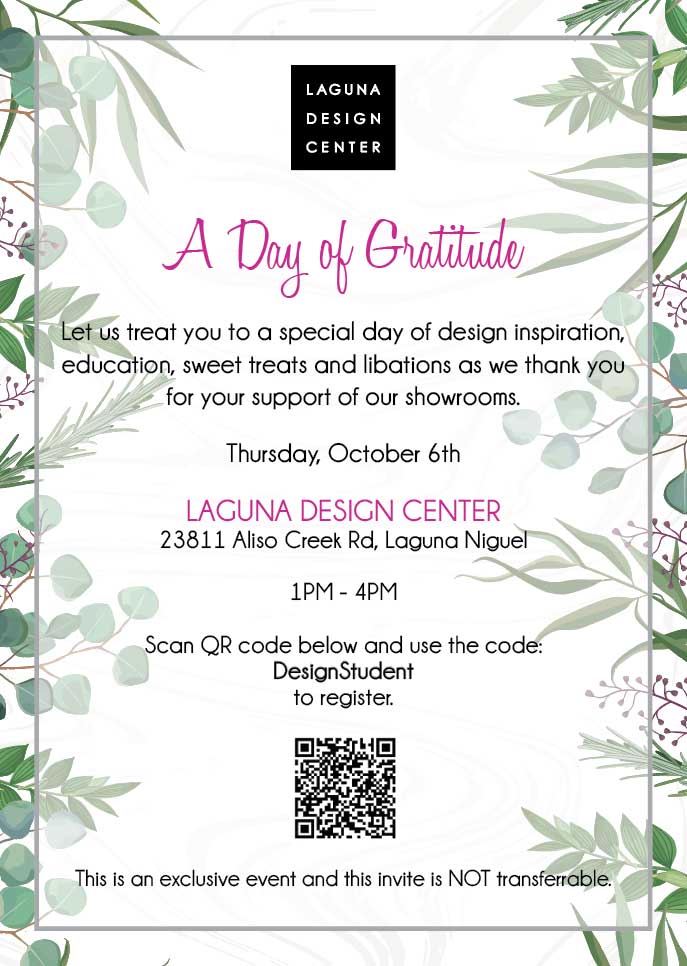 A Day of Gratitude at the Laguna Design Center - News from Laguna Design Center