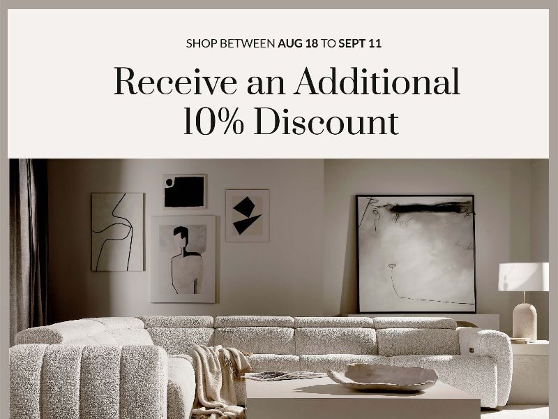 Receive An Additional 10% Discount! Bassman Blaine - News from Laguna Design Center