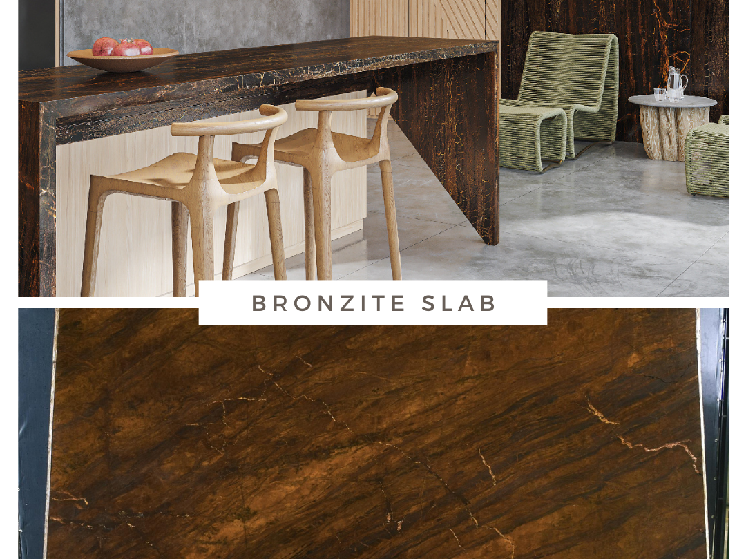 Bronzite Slab at Trendy Surfaces - News from Laguna Design Center